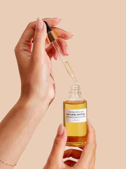 Amazing Hair Saviour natural hair growth oil bottle, rosemary oil for hair growth, hair loss, 