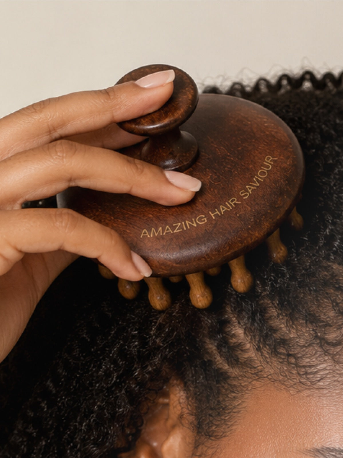 HANDMADE BAMBOO WOODEN SCALP MASSAGER + MINI AHS
