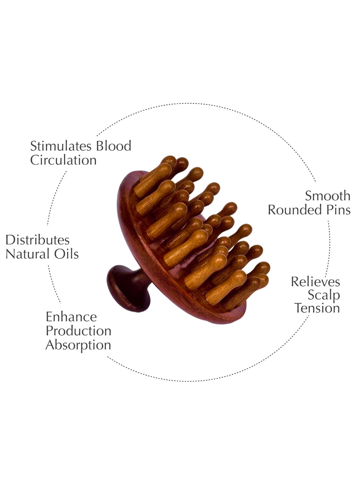 HANDMADE BAMBOO WOODEN SCALP MASSAGER + MINI AHS